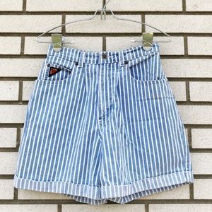 VINTAGE! Faded Glory Striped Mom Jean Shorts
